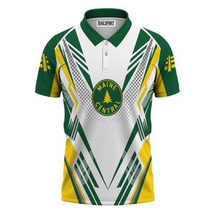 Railspirit Personalized Maine Central Railroad Polo Shirt Railroad Tribute Design Train Shirt for Train Lovers