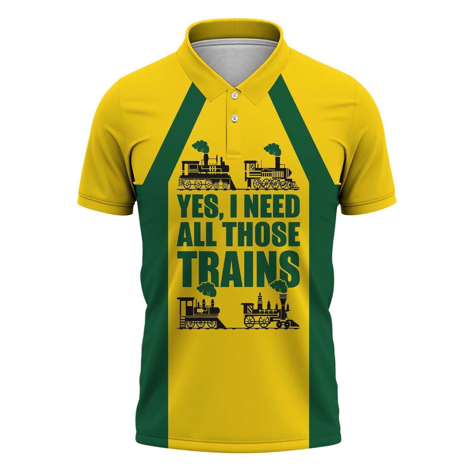 Railspirit Custom Name Maine Central Railroad Polo Shirt Yes I Need All Those Train Printed Shirt