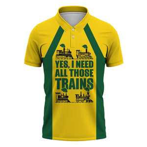 Railspirit Custom Name Maine Central Railroad Polo Shirt Yes I Need All Those Train Printed Shirt