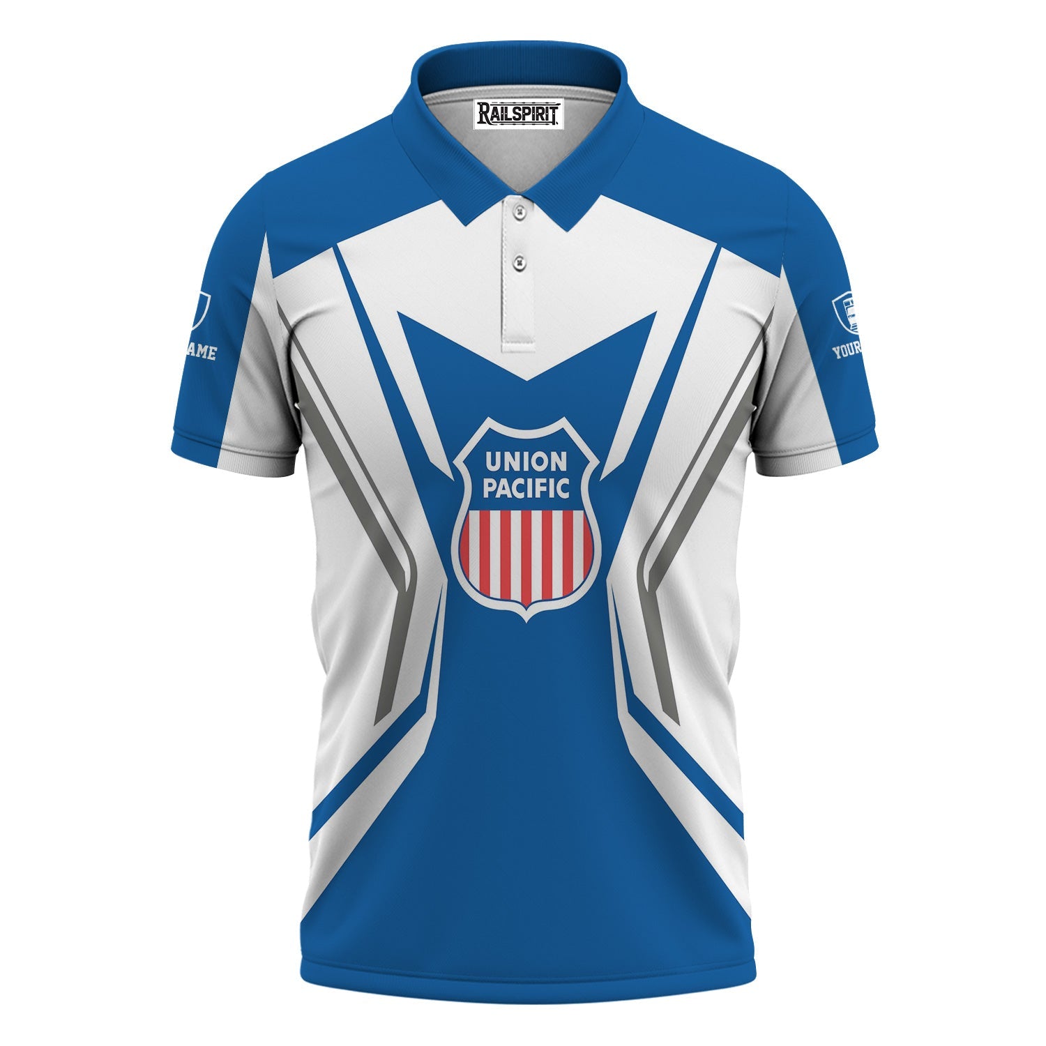 Railspirit Personalized Union Pacific Railroad Polo Shirt Unique Style with Custom Job Big Boy Train Shirt