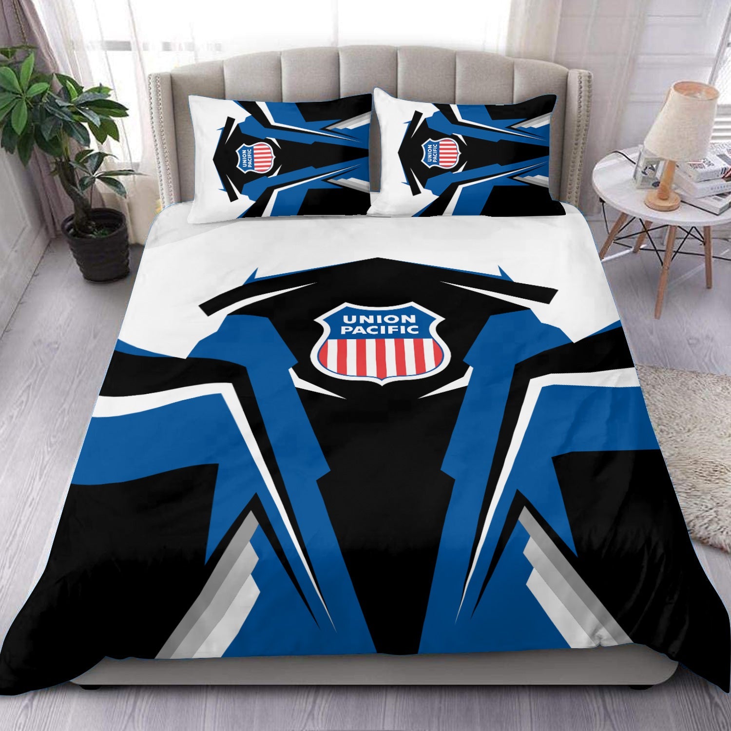 Railspirit Union Pacific Railroad Bedding Set Strong Line Style Big Boy Bedding Set All Over Print