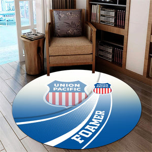 Railspirit Union Pacific Railroad Round Mat Railway-Themed Style Big Boy Mat Gift Idea For Trainspotter