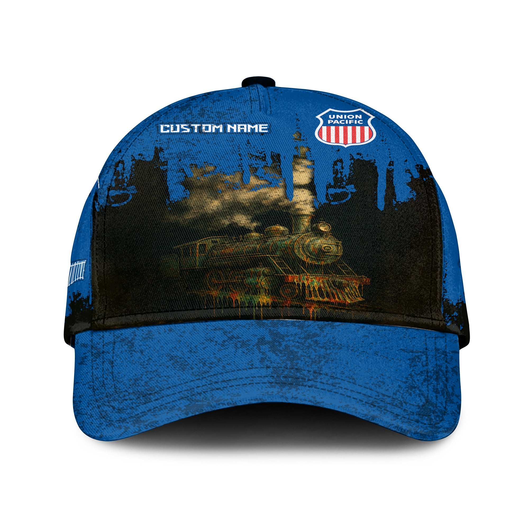 Railspirit Personalized Union Pacific Railroad Classic Cap Vintage Train Art Style Big Boy Cap For Locomotive Fans