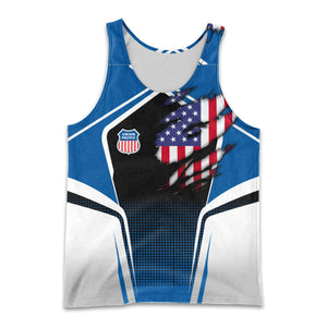 Railspirit Personalized Union Pacific Railroad Men Tank Top American Eagle Vintage Train Big Boy Shirt