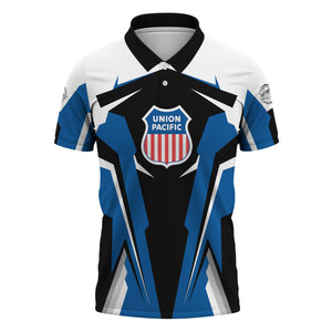 Railspirit Personalized Union Pacific Railroad Polo Shirt Big BoyStrong Line Style Train Unisex Shirt All Over Print