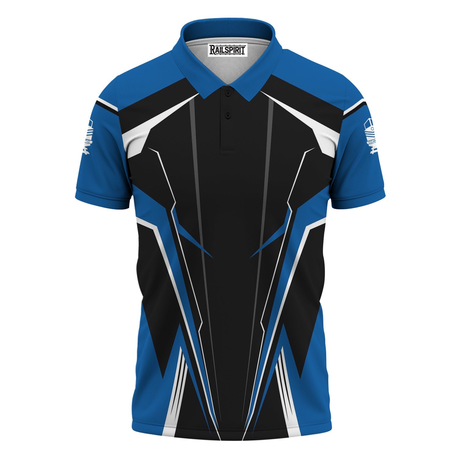 Railspirit Personalized Union Pacific Railroad Polo Shirt Lightning-Edge Design Big Boy Train Shirt For Railroad Lovers