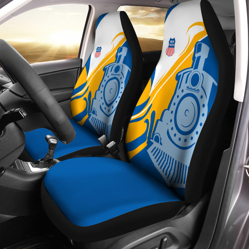 Railspirit Union Pacific Railroad Car Seat Cover Flame-Inspired Style Big Boy Seat Cover Gift Idea For Train Lovers