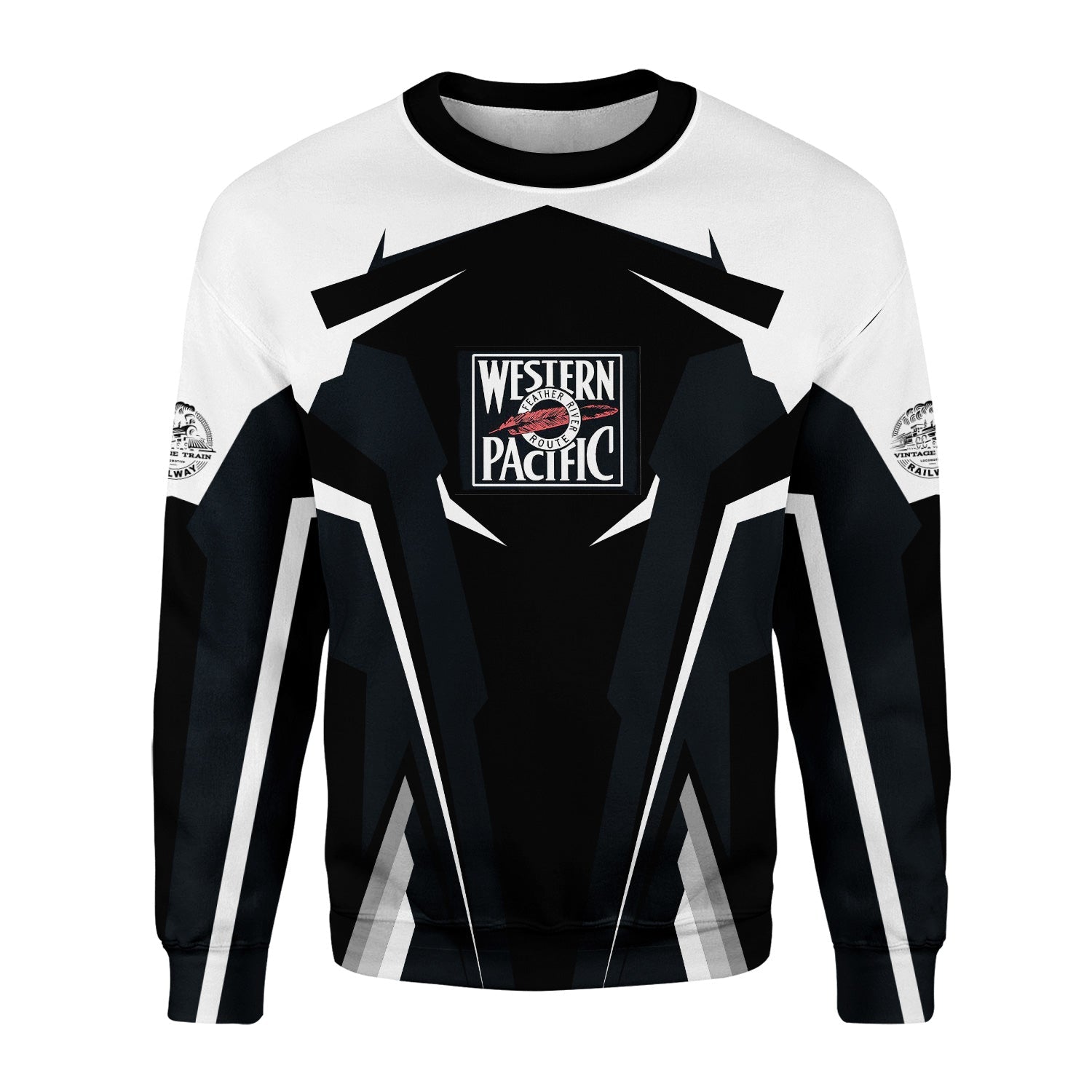 Railspirit Personalized Western Pacific Railroad Sweatshirt Strong Line Style Train Unisex Shirt All Over Print