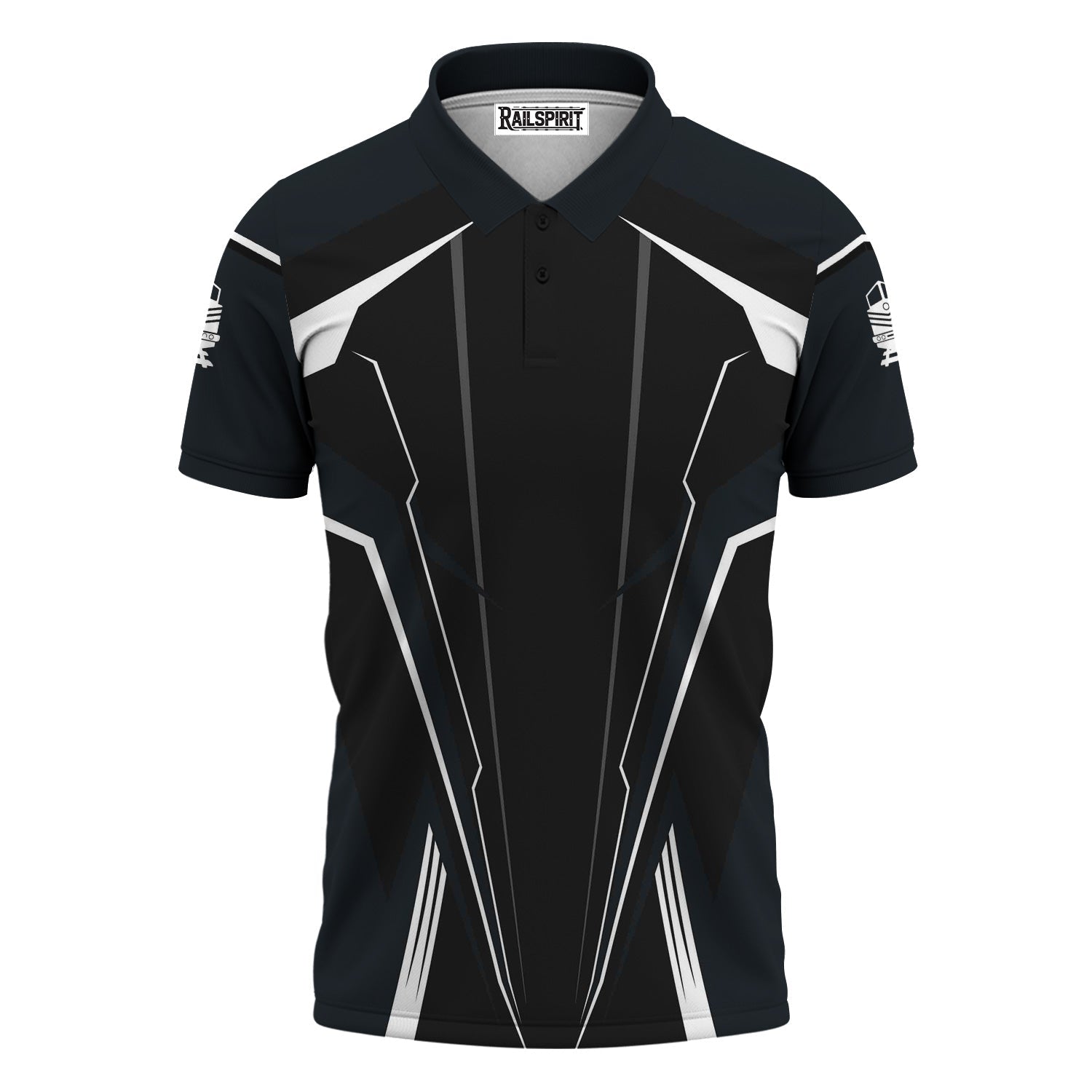 Railspirit Personalized Western Pacific Railroad Polo Shirt Lightning-Edge Design Train Shirt For Railroad Lovers