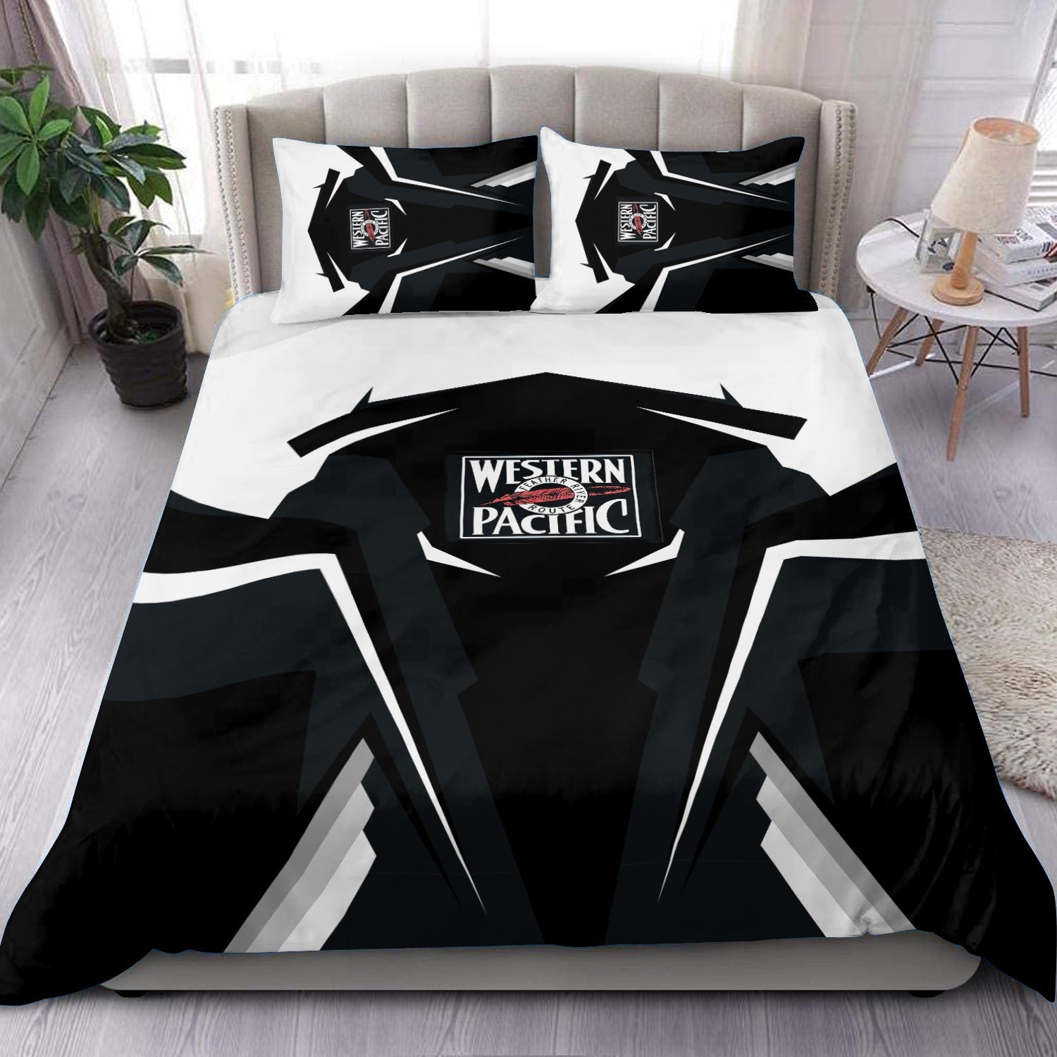 Railspirit Western Pacific Railroad Bedding Set Strong Line Style Bedding Set All Over Print