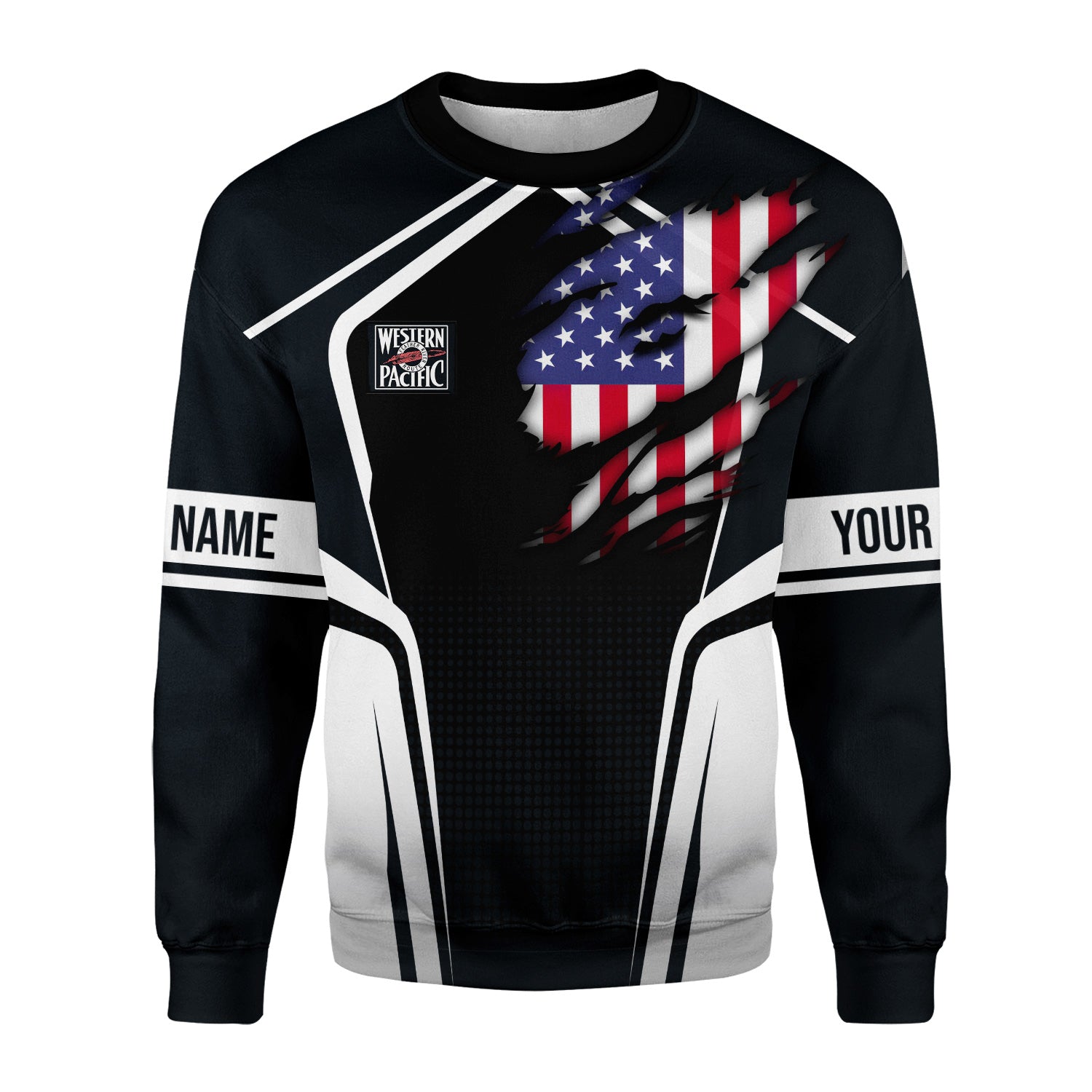 Railspirit Personalized Western Pacific Railroad Sweatshirt American Eagle Vintage Train Shirt