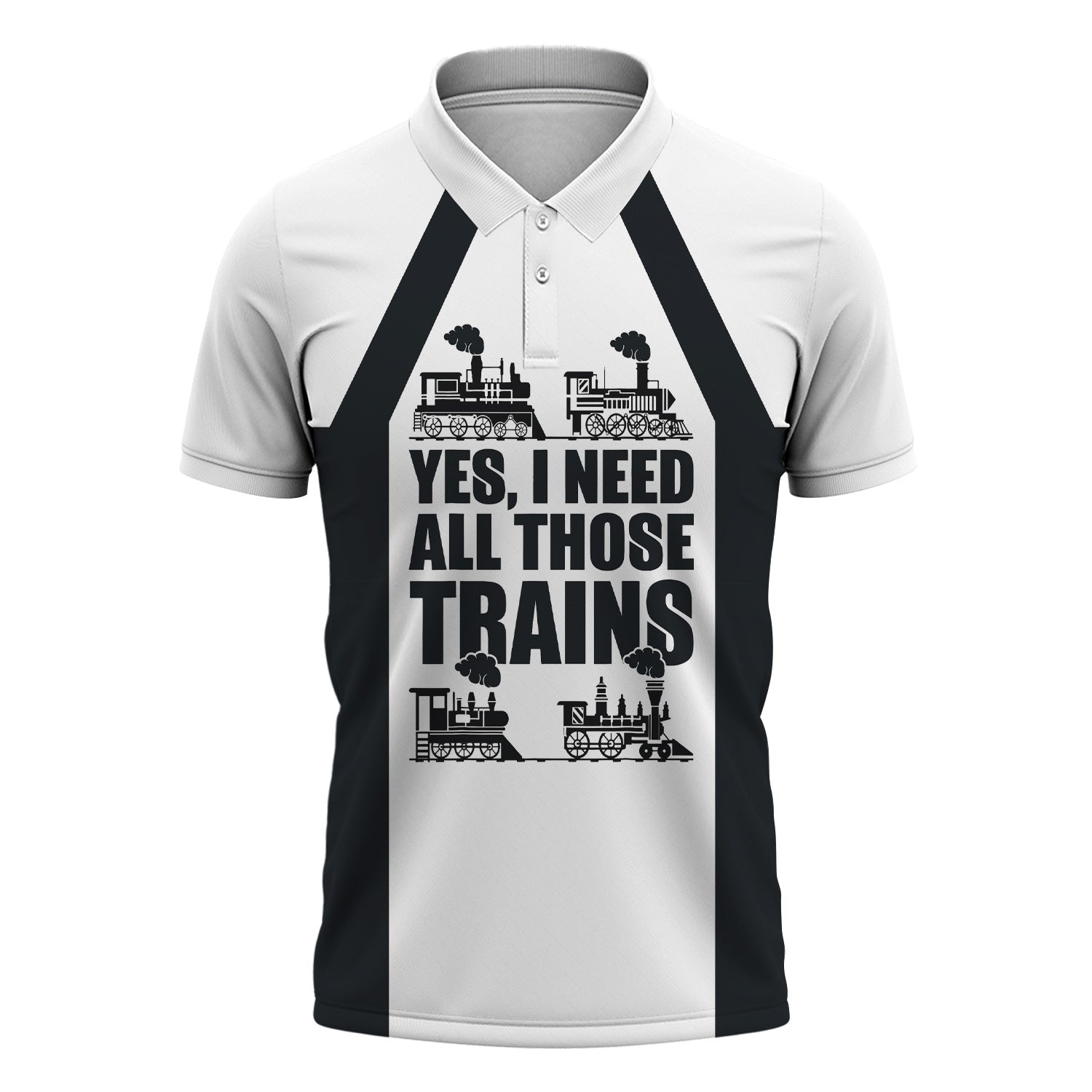Railspirit Custom Name Western Pacific Railroad Polo Shirt Yes I Need All Those Train Printed Shirt