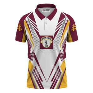 Railspirit Personalized Boston and Maine Railroad Polo Shirt Railroad Tribute Design Train Shirt for Train Lovers