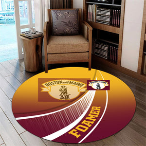 Railspirit Boston and Maine Railroad Round Mat Railway-Themed Style Mat Gift Idea For Trainspotter