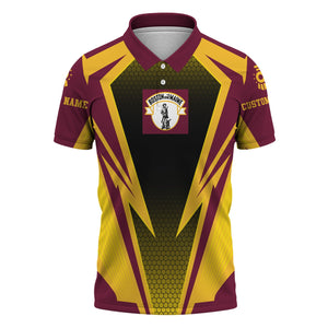 Railspirit Personalized Boston and Maine Railroad Polo Shirt Lightning Graphic Style Shirt Gift Idea For Train Lover