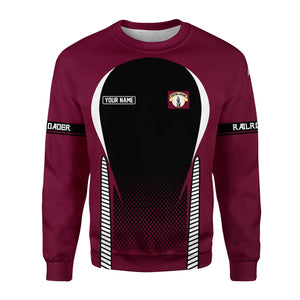 Railspirit Personalized Boston and Maine Railroad Sweatshirt Stress Is Caused By Not Having Enough Trains Shirt All Over Print Shirt