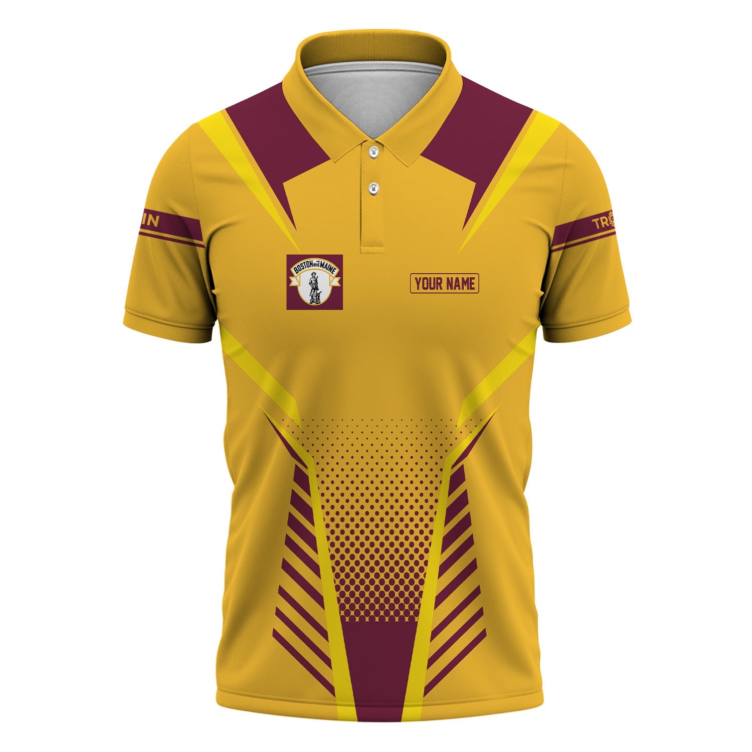 Railspirit Personalized Boston and Maine Railroad Polo Shirt Unisex Train Shirt All Over Print