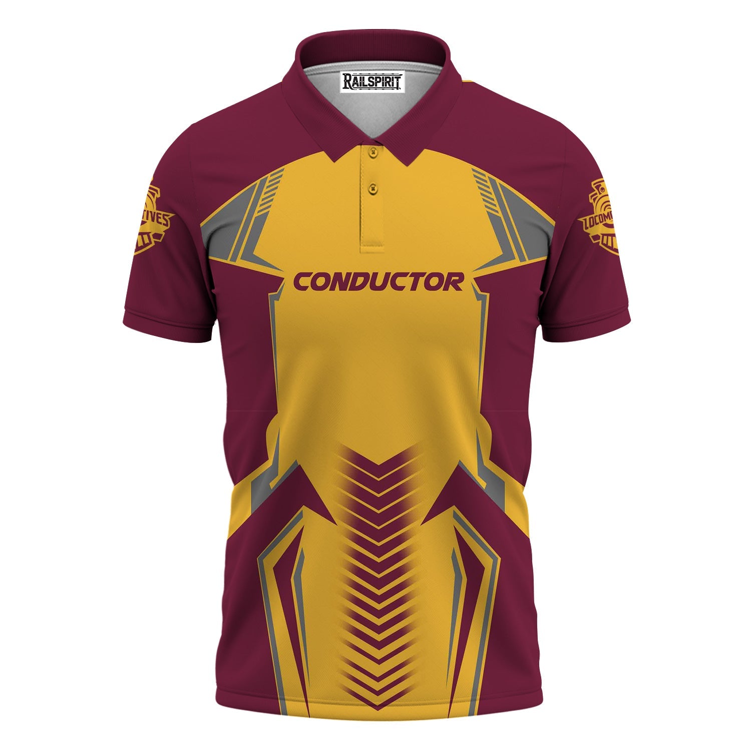 Railspirit Personalized Boston and Maine Railroad Polo Shirt Standout Style with Custom Position Train Shirt