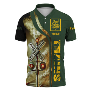 Railspirit Personalized New York, New Haven and Hartford Railroad Polo Shirt Crossing Railroad Sign American Locomotive Train Shirt All Over Print
