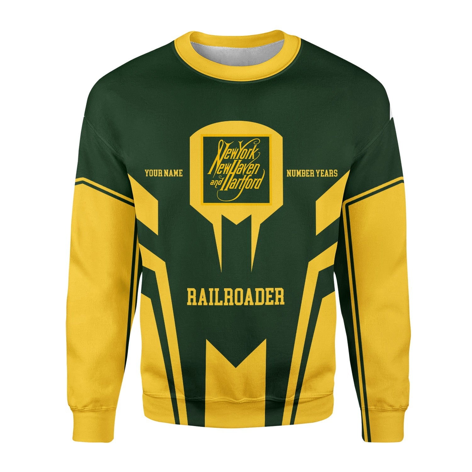 Railspirit Personalized New York, New Haven and Hartford Railroad Sweatshirt Custom Year Railroader New Haven Railroad Shirt