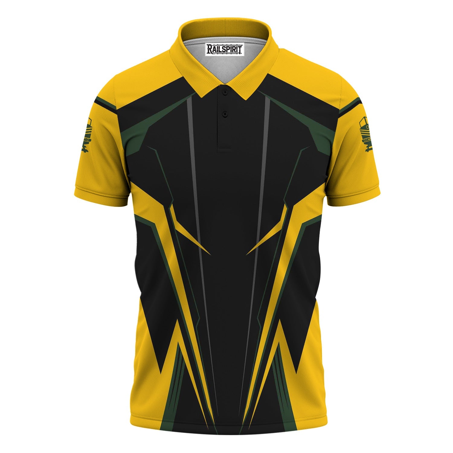 Railspirit Personalized New York, New Haven and Hartford Railroad Polo Shirt Lightning-Edge Design New Haven Railroad Train Shirt For Railroad Lovers