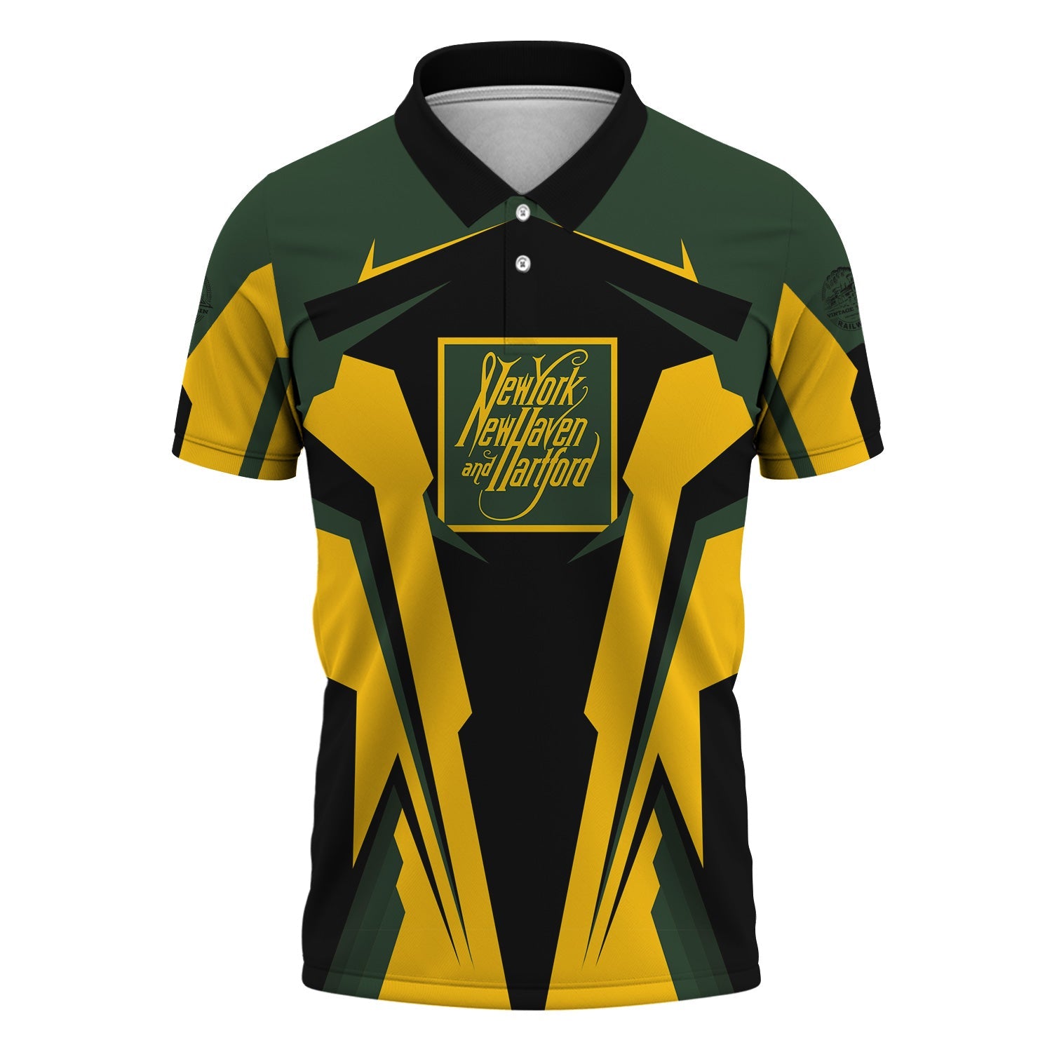 Railspirit Personalized New York, New Haven and Hartford Railroad Polo Shirt New Haven RailroadStrong Line Style Train Unisex Shirt All Over Print