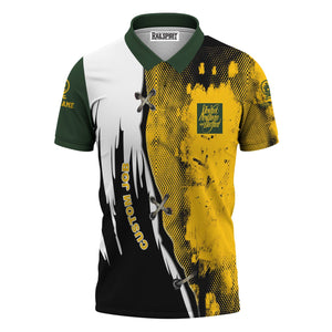 Railspirit Personalized New York, New Haven and Hartford Railroad Polo Shirt Retro Stitches with Custom Position New Haven Railroad Train Shirt