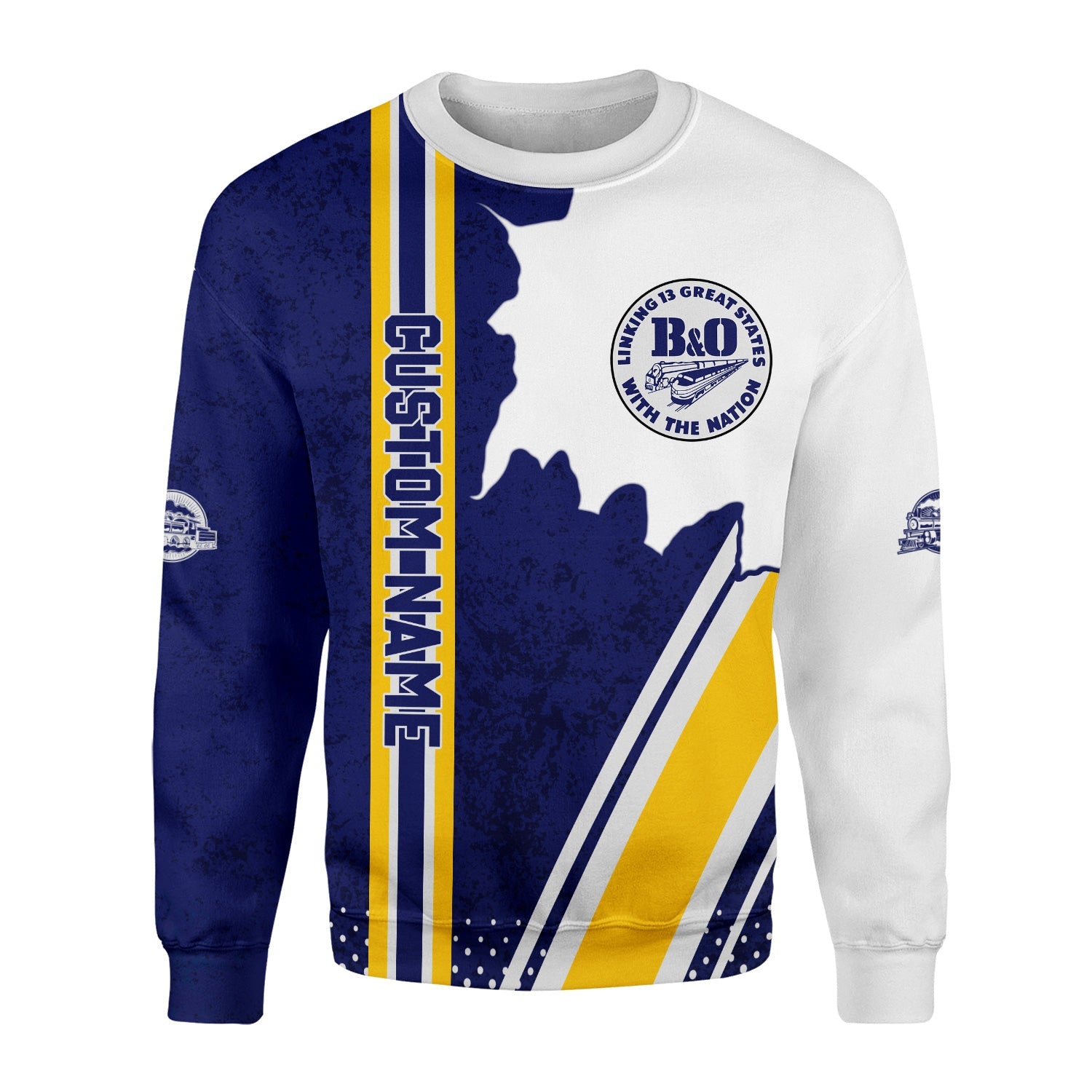 Railspirit Personalized B&O Great States Railroad Sweatshirt All Over Printed Unisex Shirt