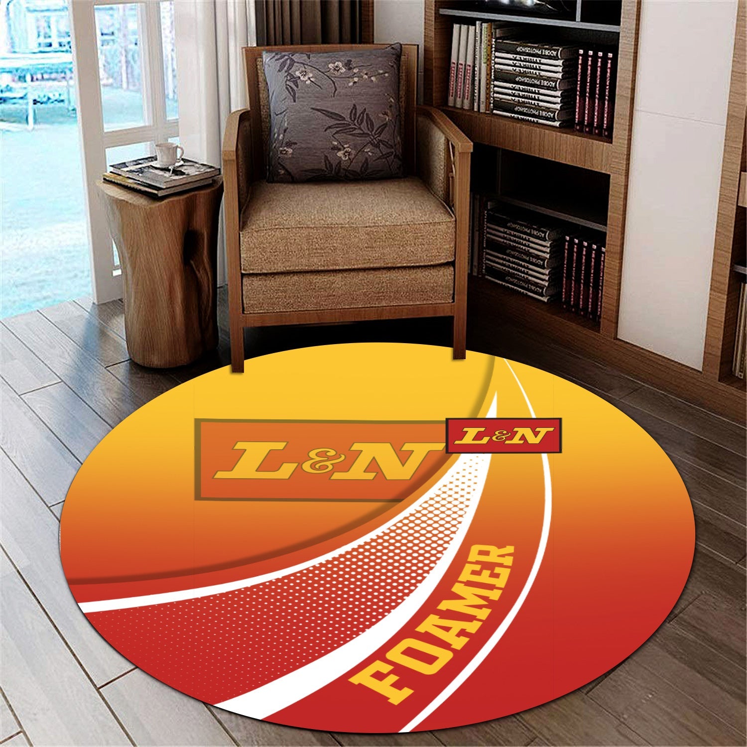 Railspirit Louisville and Nashville Railroad Round Mat Railway-Themed Style L&N Mat Gift Idea For Trainspotter