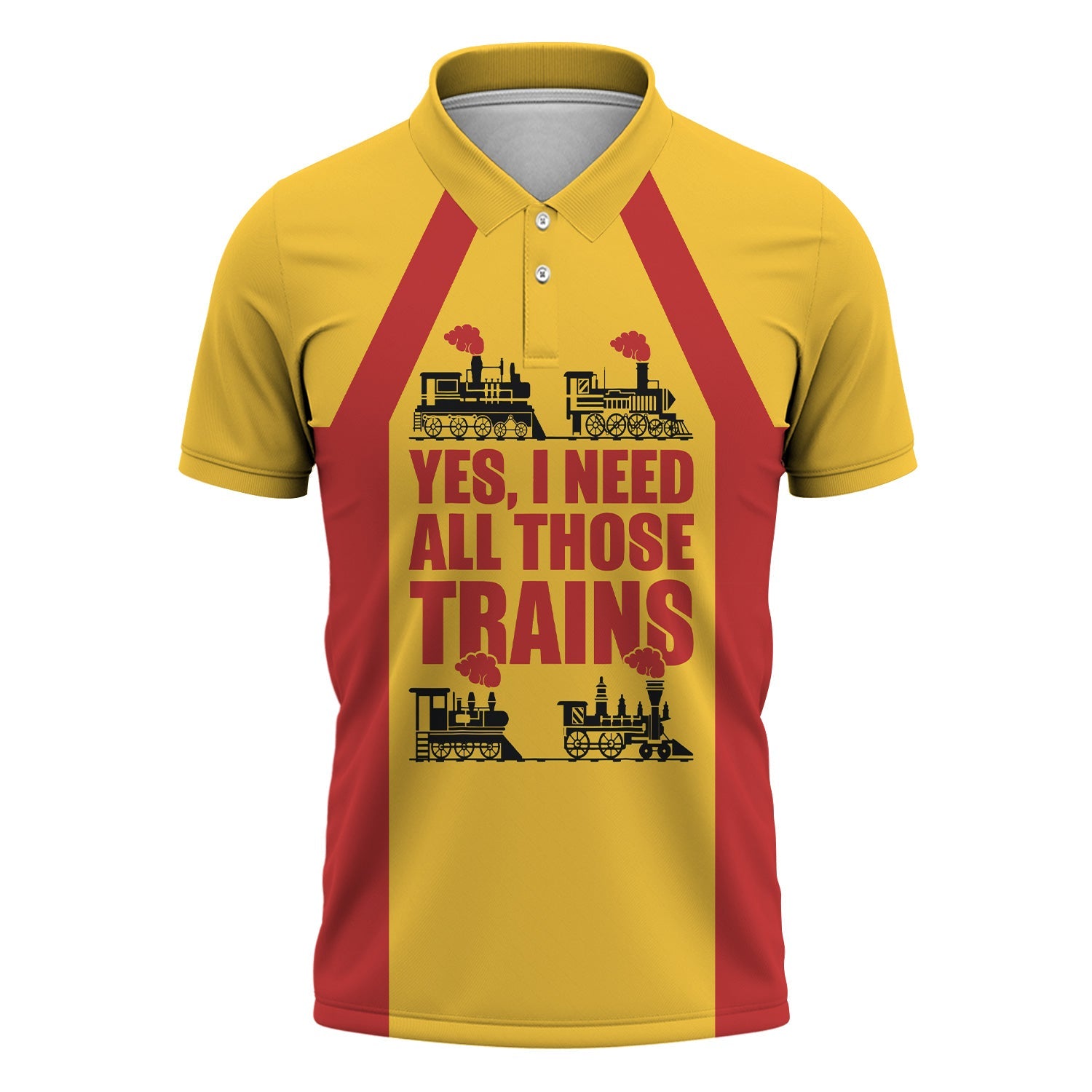 Railspirit Custom Name Louisville and Nashville Railroad Polo Shirt Yes I Need All Those Train L&N Printed Shirt