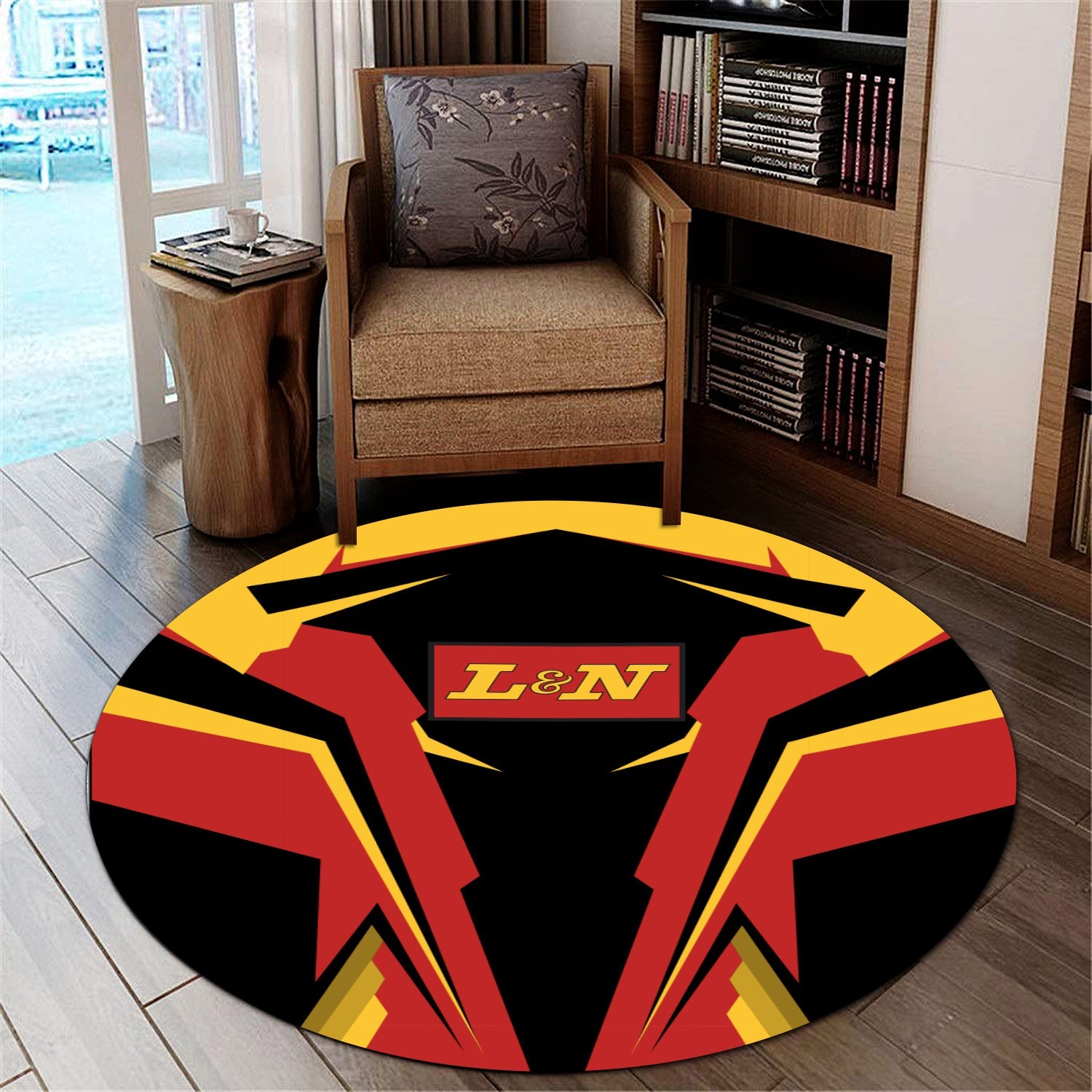 Railspirit Louisville and Nashville Railroad Round Mat Strong Line Style L&N Mat All Over Print