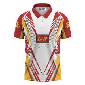 Railspirit Personalized Louisville and Nashville Railroad Polo Shirt Railroad Tribute Design L&N Train Shirt for Train Lovers