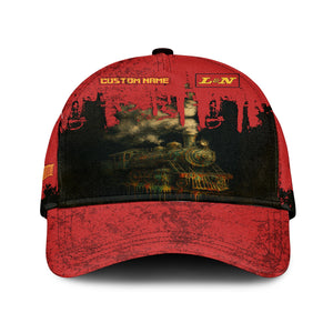Railspirit Personalized Louisville and Nashville Railroad Classic Cap Vintage Train Art Style L&N Cap For Locomotive Fans