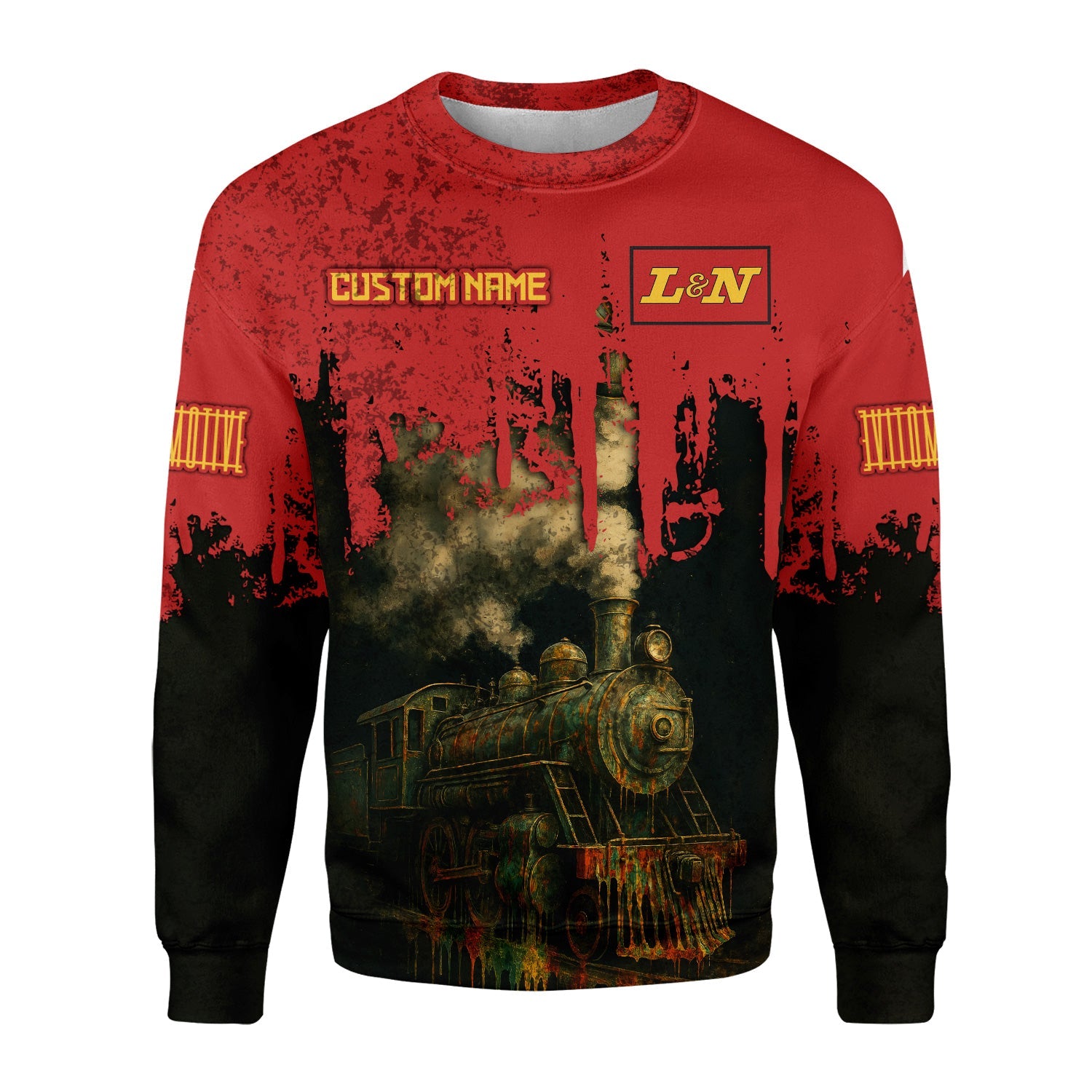 Railspirit Personalized Louisville and Nashville Railroad Sweatshirt Vintage Train Art Style L&N Shirt For Locomotive Fans