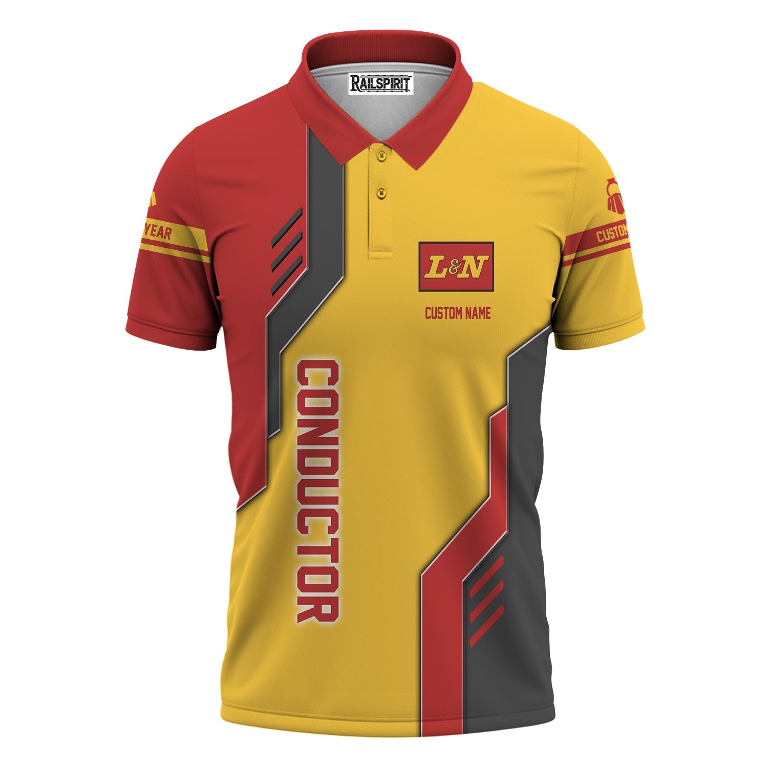 Railspirit Personalized Louisville and Nashville Railroad Polo Shirt Unique Railway Style with Custom Job L&N Train Shirt