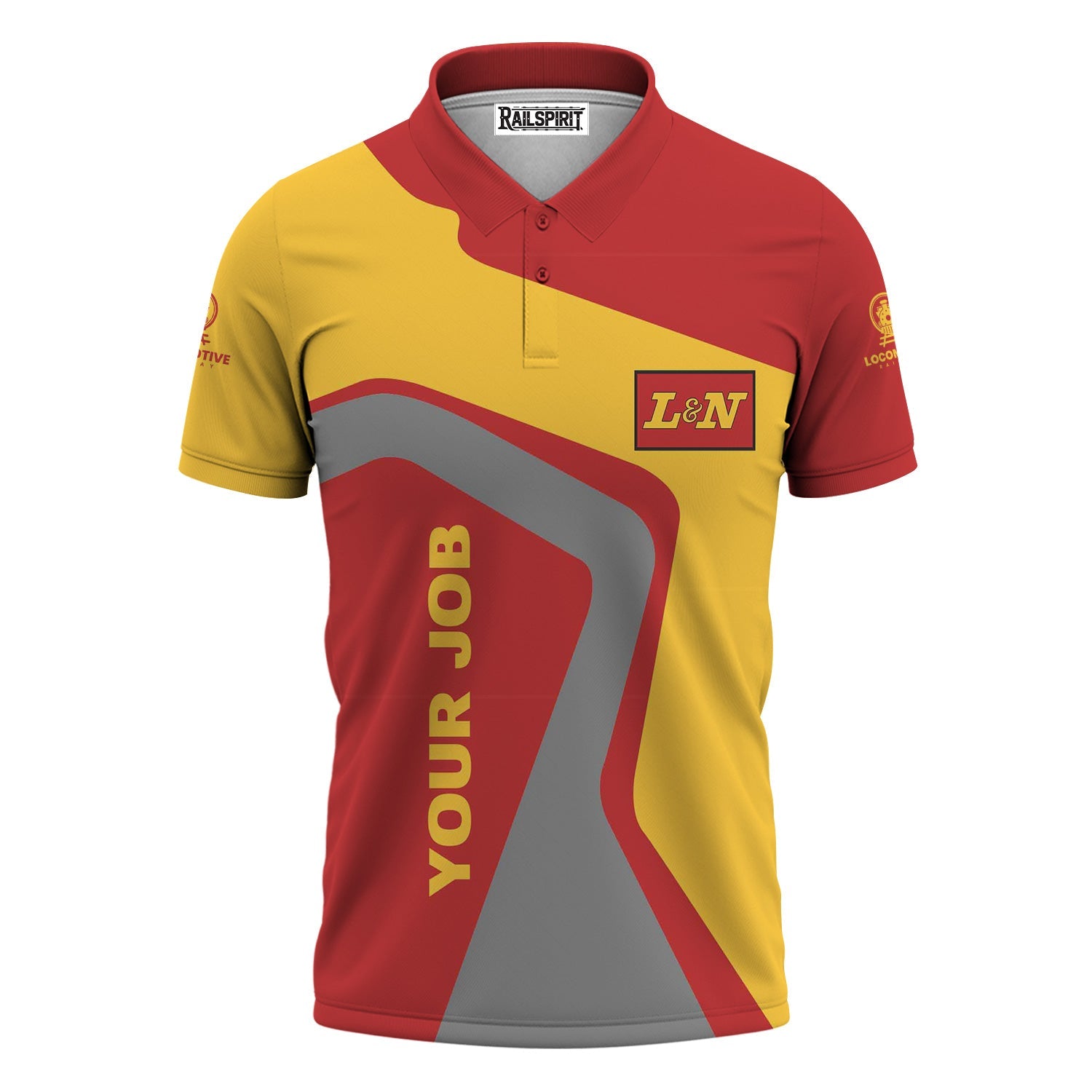 Railspirit Personalized Louisville and Nashville Railroad Polo Shirt Unique Design with Custom Job Position L&N Train Shirt