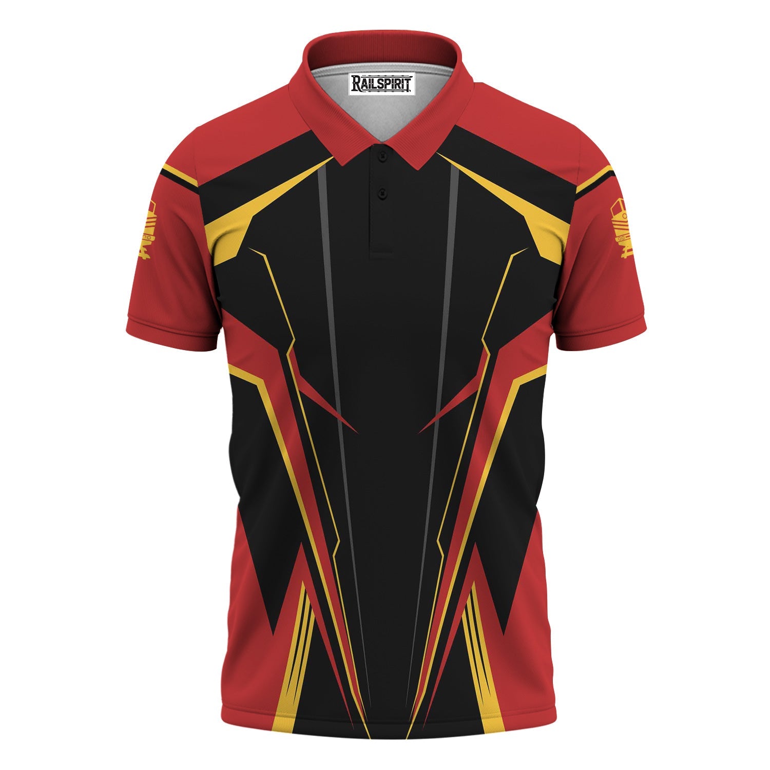 Railspirit Personalized Louisville and Nashville Railroad Polo Shirt Lightning-Edge Design L&N Train Shirt For Railroad Lovers