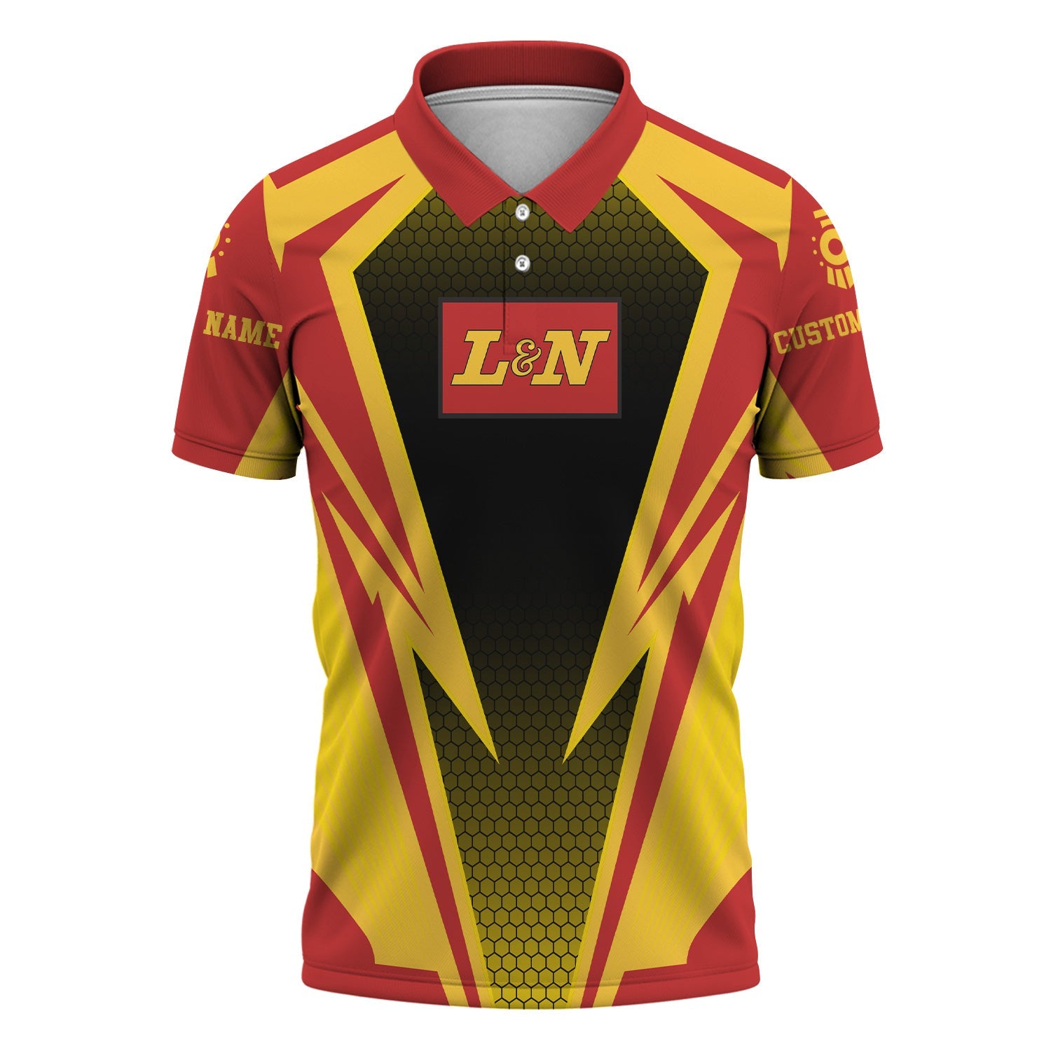 Railspirit Personalized Louisville and Nashville Railroad Polo Shirt Lightning Graphic Style L&N Shirt Gift Idea For Train Lover