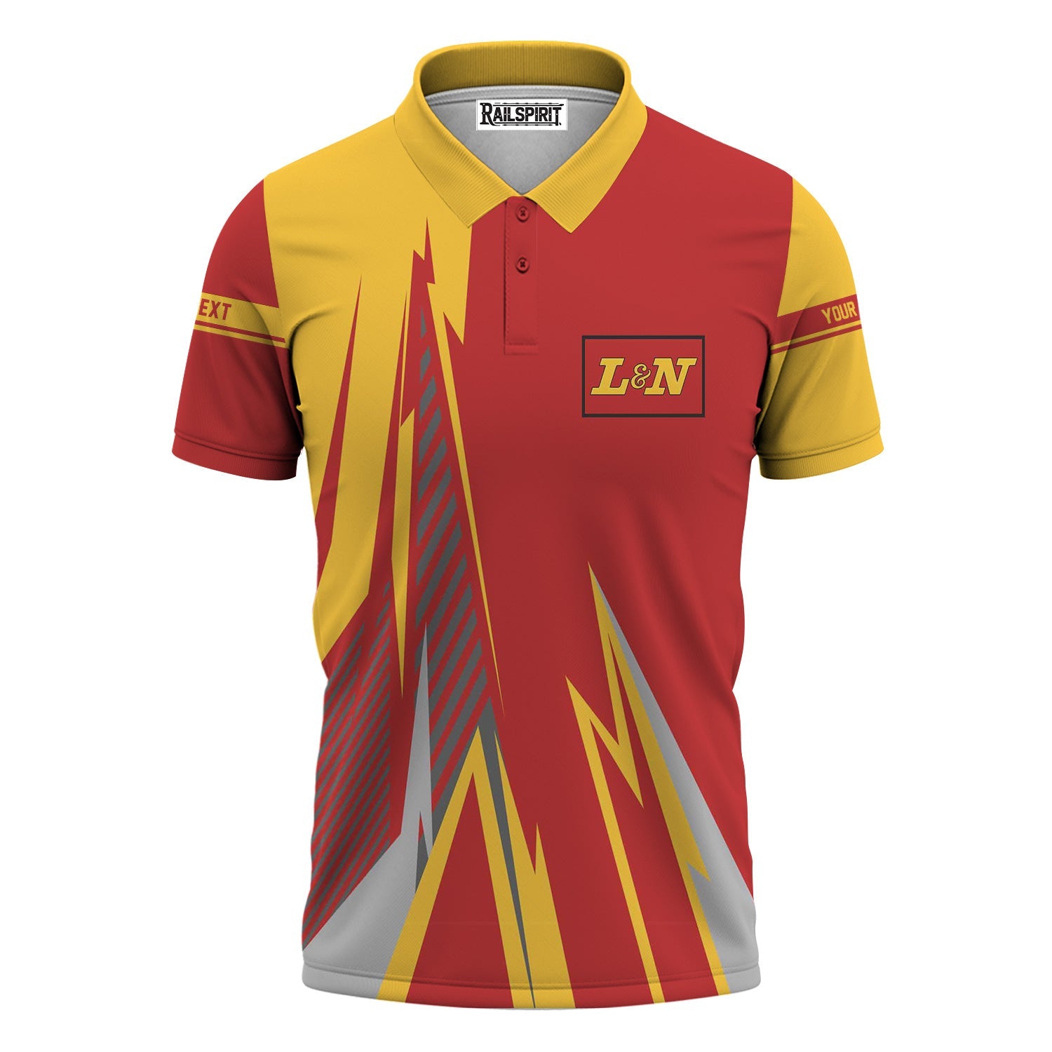 Railspirit Personalized Louisville and Nashville Railroad Polo Shirt Lightning-Inspired Railway Style L&N Shirt For Train Lovers