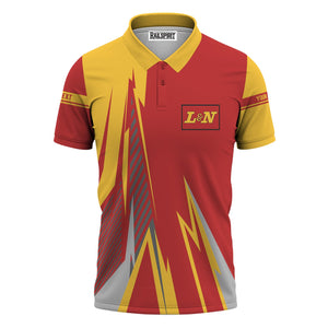 Railspirit Personalized Louisville and Nashville Railroad Polo Shirt Lightning-Inspired Railway Style L&N Shirt For Train Lovers