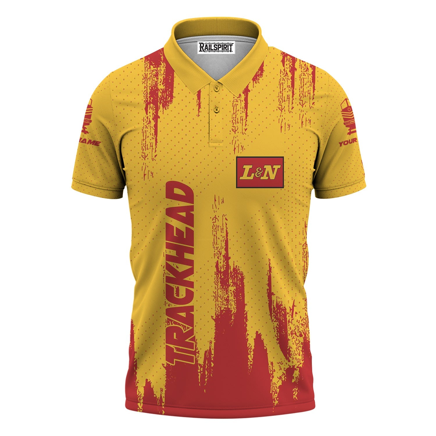 Railspirit Personalized Louisville and Nashville Railroad Polo Shirt Paint Impact Design L&N Train Shirt for Trackhead