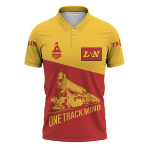 Railspirit Personalized Louisville and Nashville Railroad Polo Shirt One Track Mind Unisex Train Shirt Gift Idea For Train Lover
