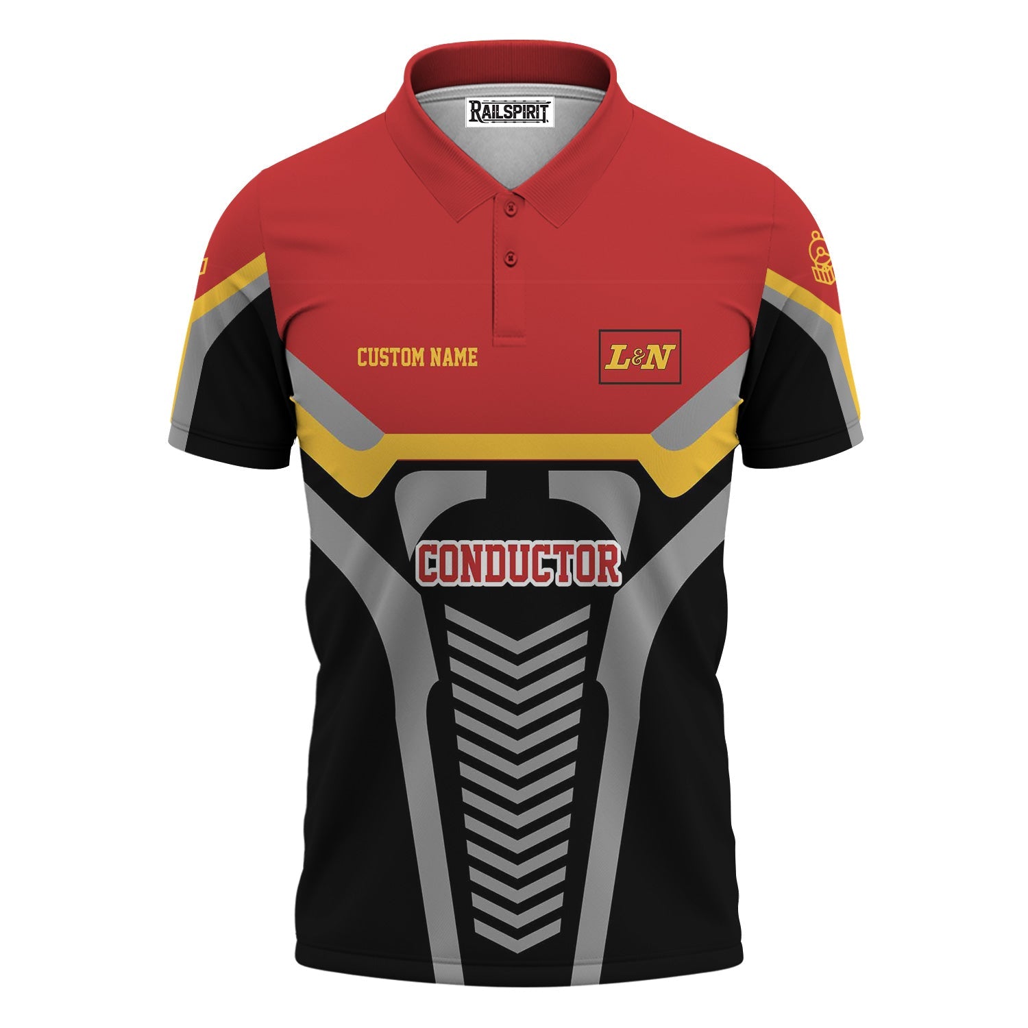 Railspirit Personalized Louisville and Nashville Railroad Polo Shirt Track-Inspired with Custom Job Position L&N Train Shirt
