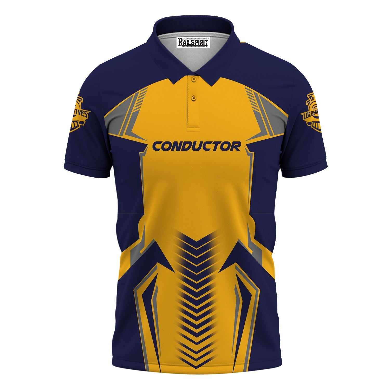 Railspirit Personalized Chesapeake and Ohio Railway Polo Shirt Standout Style with Custom Position C&O Train Shirt