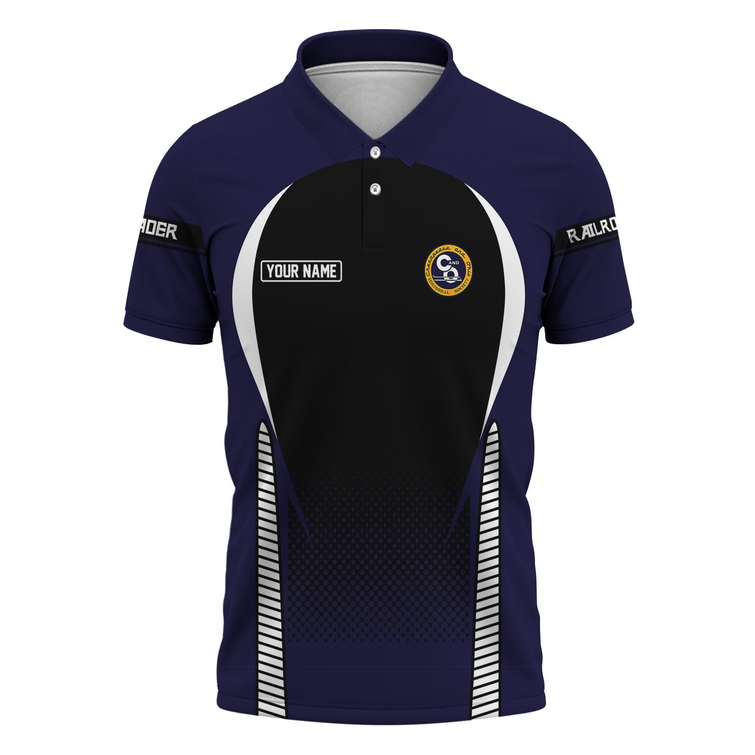 Railspirit Personalized Chesapeake and Ohio Railway Polo Shirt Stress Is Caused By Not Having Enough Trains C&O Shirt All Over Print