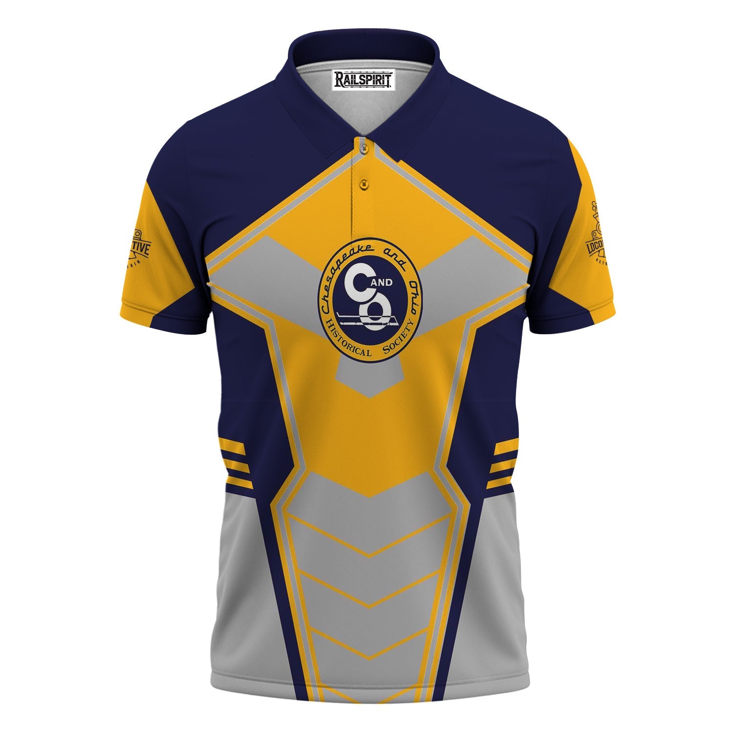 Railspirit Personalized Chesapeake and Ohio Railway Polo Shirt Engine-Inspired Style C&O Train Shirt for Railroad Fanatic