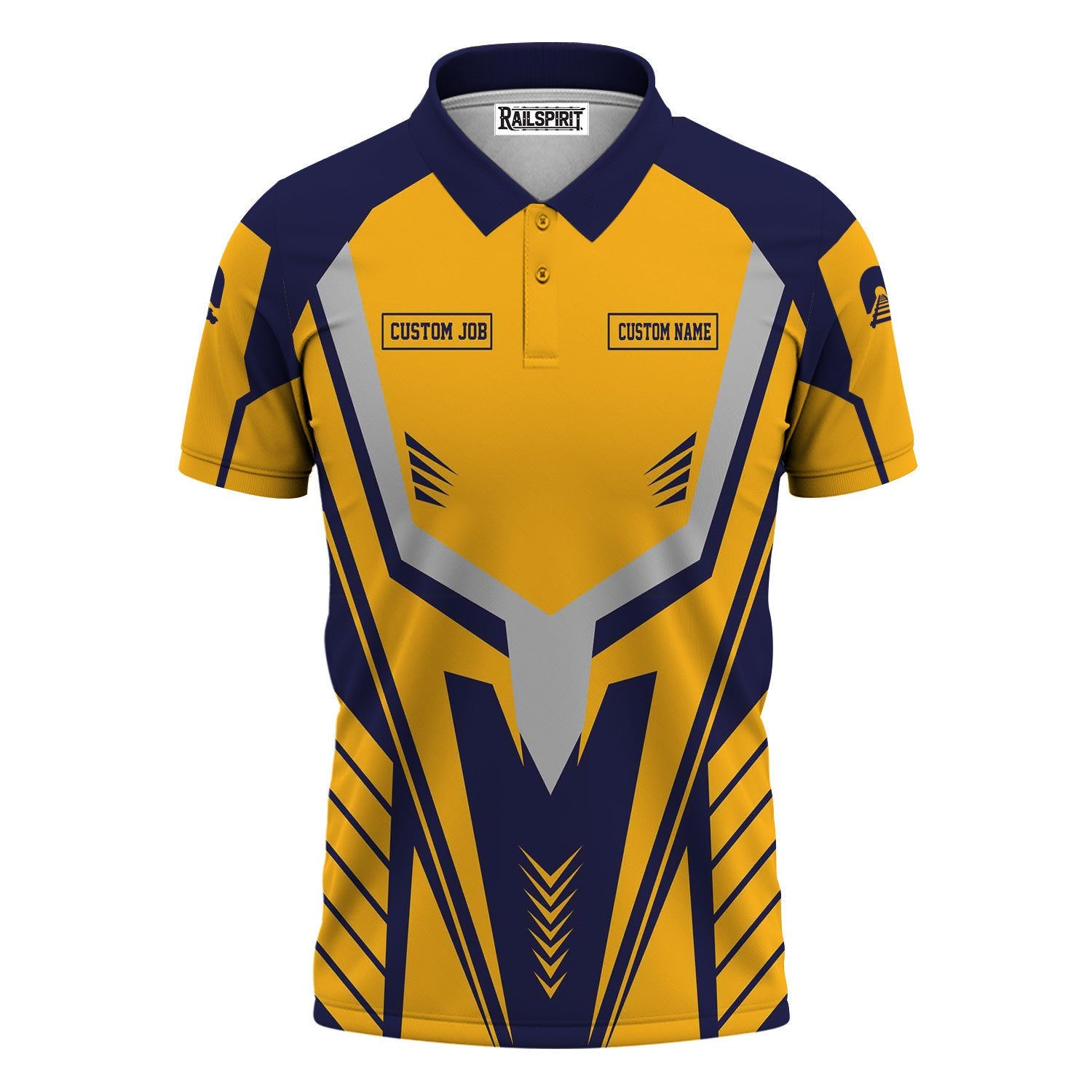 Railspirit Personalized Chesapeake and Ohio Railway Polo Shirt Workwear-Inspired with Custom Position C&O Train Shirt