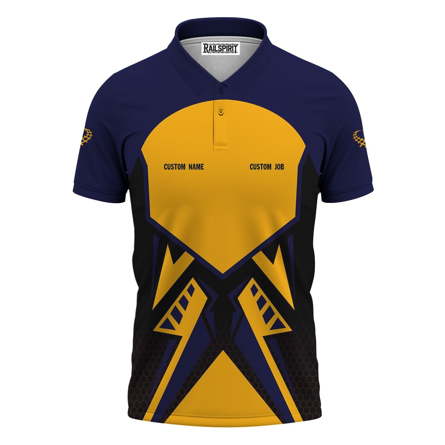 Railspirit Personalized Chesapeake and Ohio Railway Polo Shirt Vibriant Style with Custom Position C&O Train Shirt