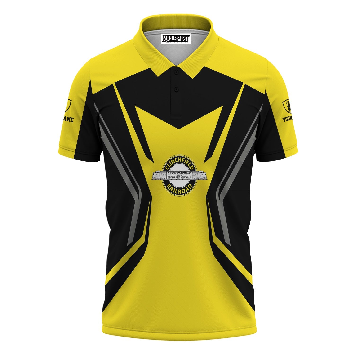 Railspirit Personalized Clinchfield Railroad Polo Shirt Unique Style with Custom Job Train Shirt