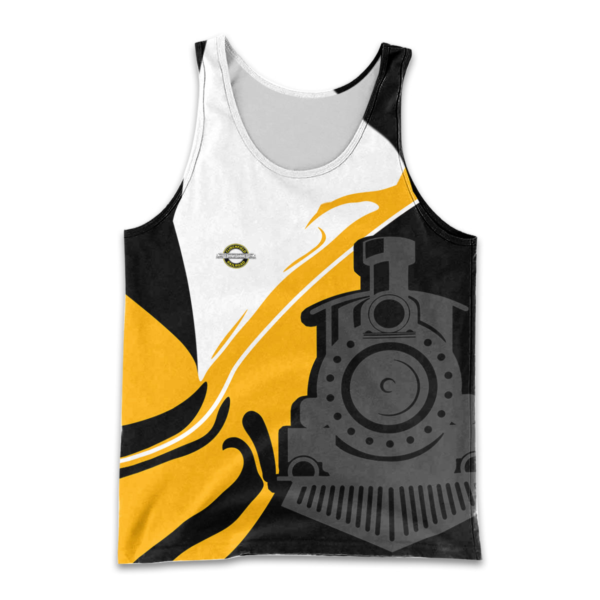 Railspirit Personalized Clinchfield Railroad Men Tank Top Flame-Inspired Style Shirt Gift Idea For Train Lovers